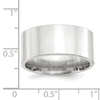 14k White Gold 10mm Standard Weight Flat Comfort Fit Wedding Band