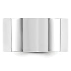 14k White Gold 12mm Standard Weight Flat Comfort Fit Wedding Band