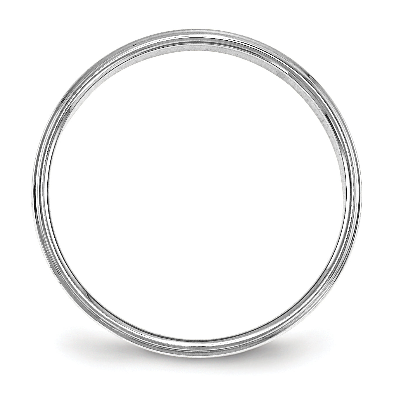 14k White Gold 4mm Flat with Step Edge Wedding Band Secondary image