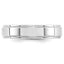 5.0mm 10K White Gold Flat with Step Edge Wedding Band - Sophia Jewelers