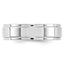 6.0mm 10K White Gold Flat with Step Edge Wedding Band - Sophia Jewelers