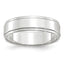 14k White Gold 6mm Flat with Step Edge Wedding Band