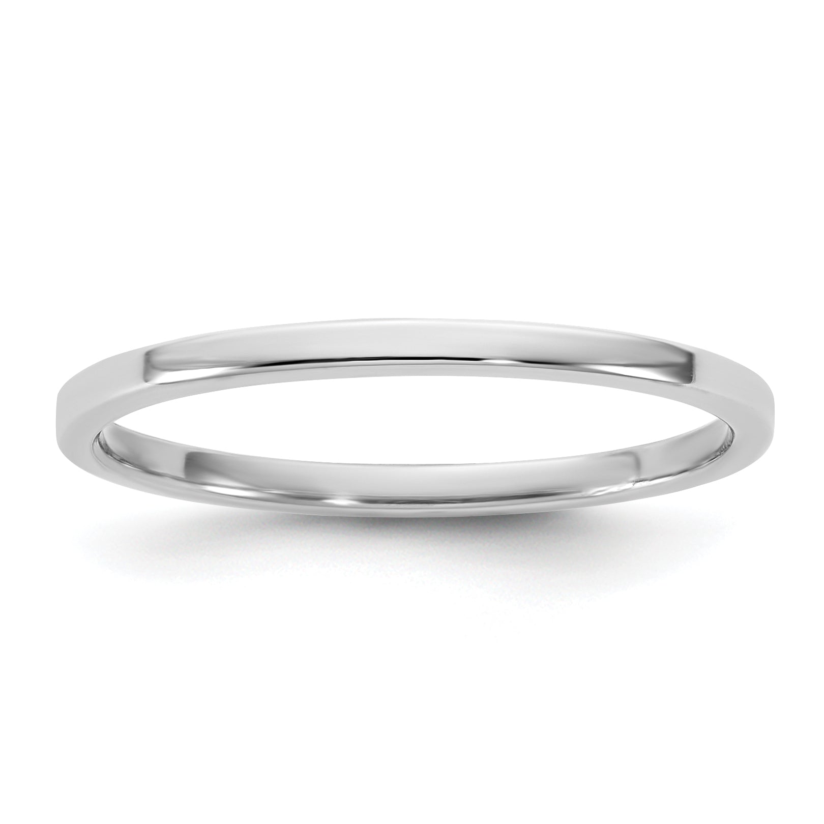 1.5mm 10K White Gold Lightweight Flat Wedding Band - Sophia Jewelers Main image