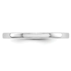 14k White Gold 2mm Lightweight Flat Wedding Band