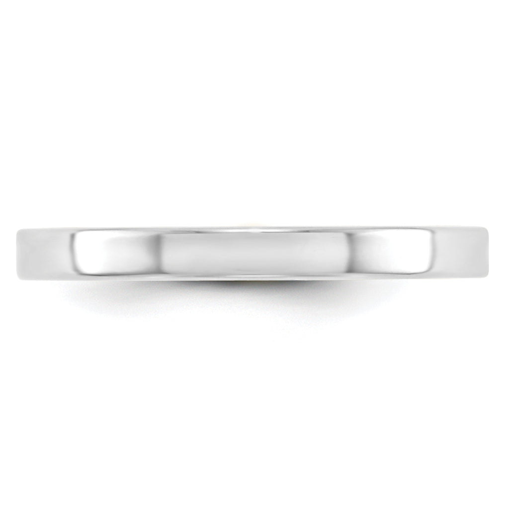 14k White Gold 2.5mm Lightweight Flat Wedding Band