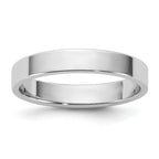 3.5mm 10K White Gold Lightweight Flat Wedding Band - Sophia Jewelers