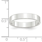 4.0mm 10K White Gold Lightweight Flat Wedding Band - Sophia Jewelers