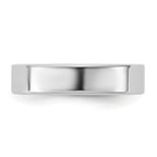 4.5mm 10K White Gold Lightweight Flat Wedding Band - Sophia Jewelers