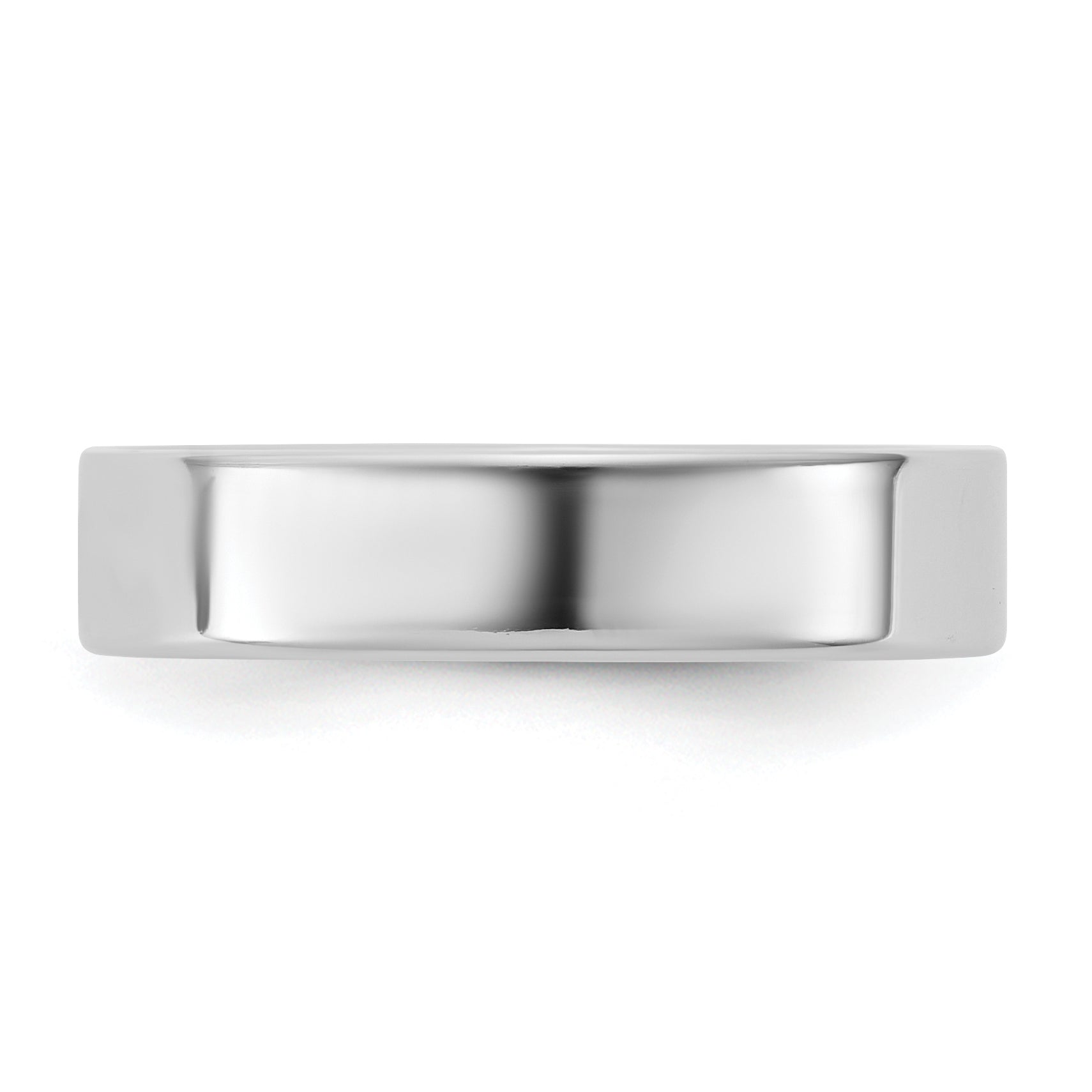 4.5mm 10K White Gold Lightweight Flat Wedding Band - Sophia Jewelers