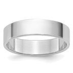 4.5mm 10K White Gold Lightweight Flat Wedding Band - Sophia Jewelers