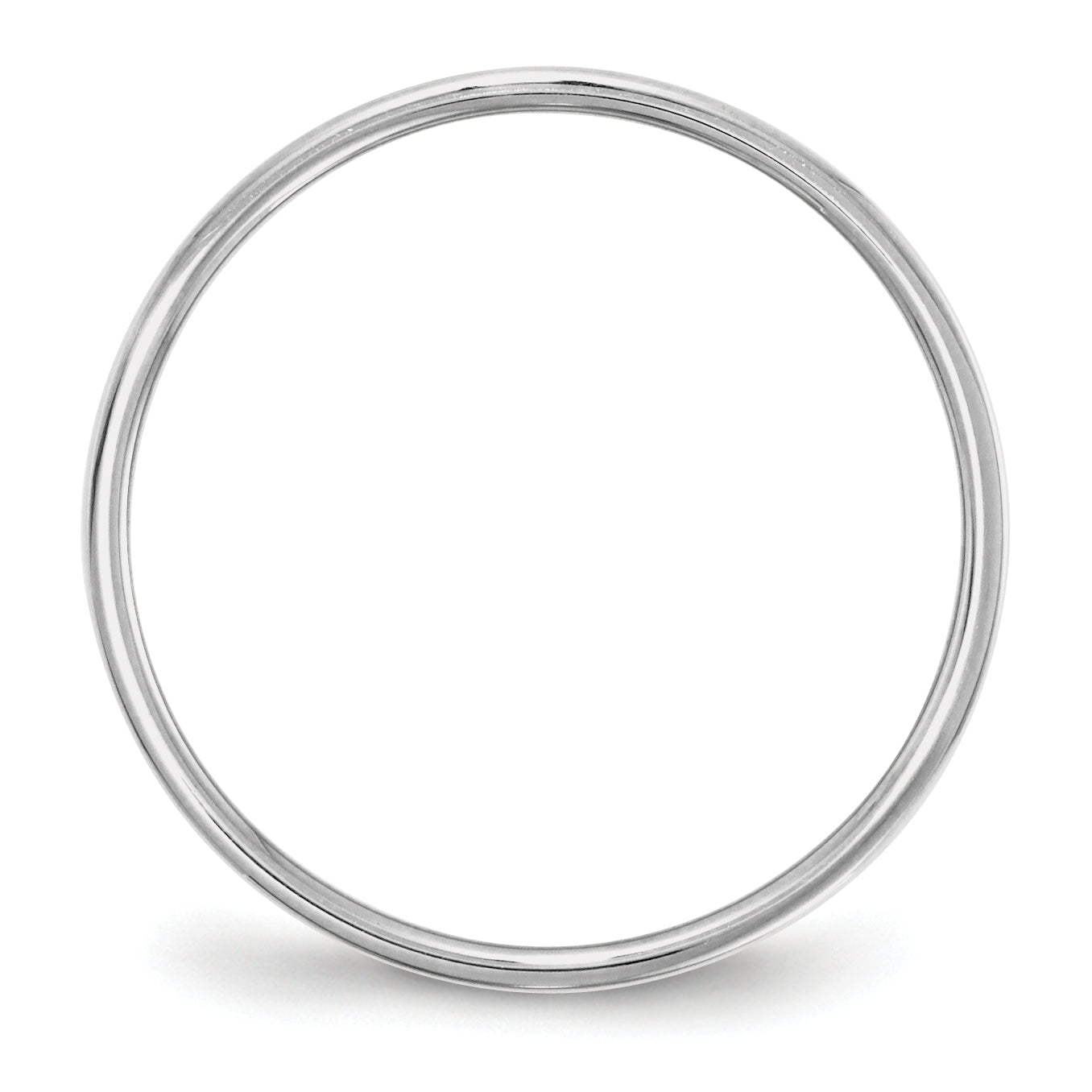 5.0mm 10K White Gold Lightweight Flat Wedding Band - Sophia Jewelers
