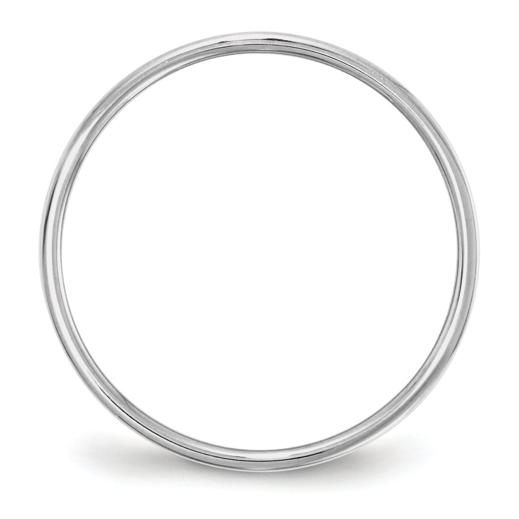 14k White Gold 5mm Lightweight Flat Wedding Band