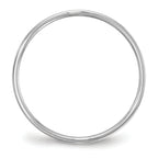 14K White Gold Flat Wedding Band 5mm