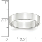 14k White Gold 5mm Lightweight Flat Wedding Band