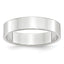 14k White Gold 5mm Lightweight Flat Wedding Band