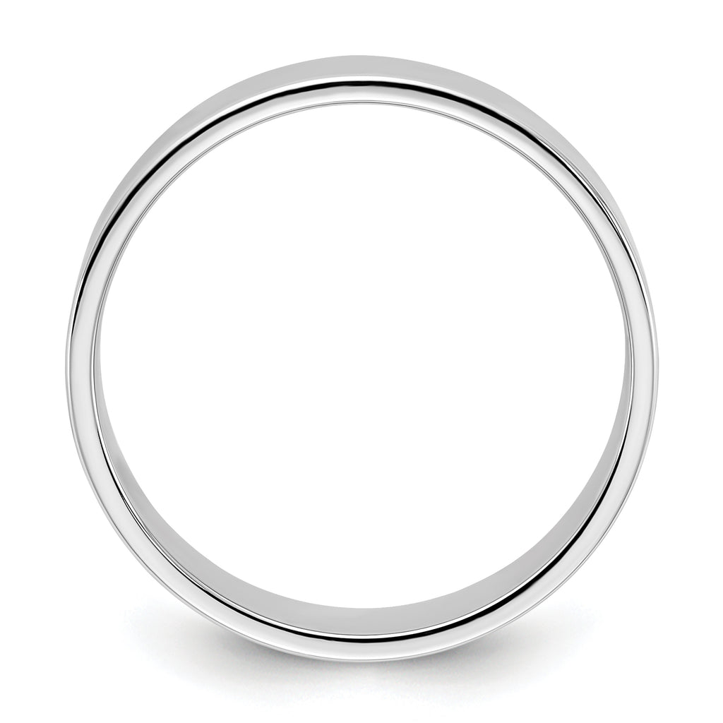 14k White Gold 6mm Lightweight Flat Wedding Band