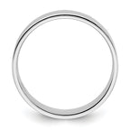 14k White Gold 6mm Lightweight Flat Wedding Band