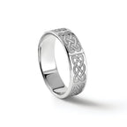 14k White Gold 6mm Lightweight Flat Wedding Band