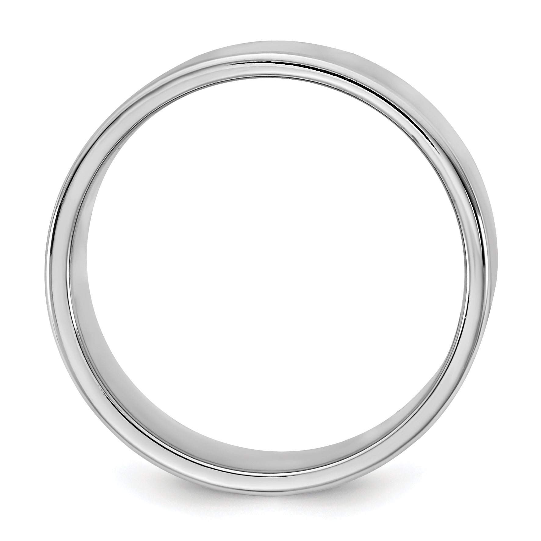 14K White Gold 9mm Lightweight Flat Wedding Band Secondary image