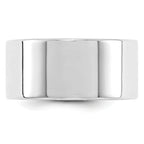 14k White Gold 10mm Lightweight Flat Wedding Band