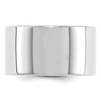 12.0mm 10K White Gold Lightweight Flat Wedding Band - Sophia Jewelers