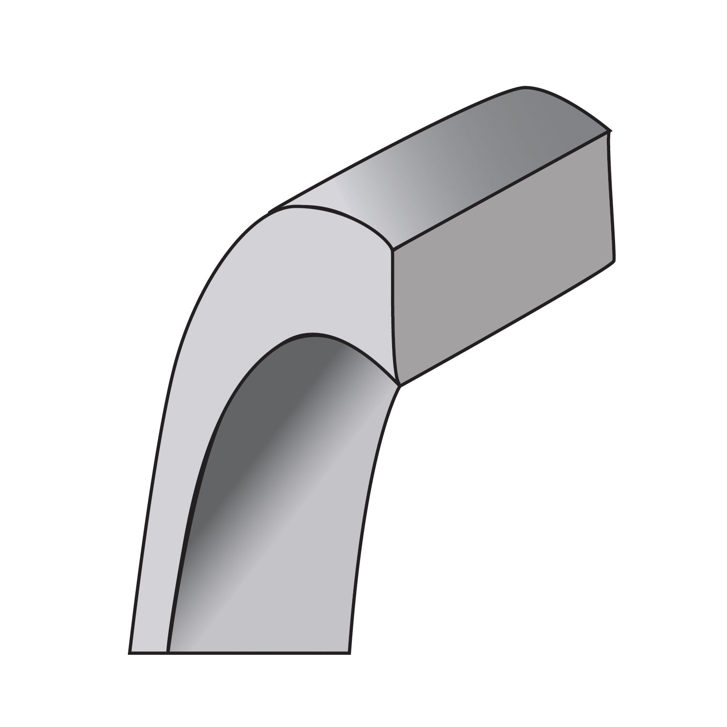 Sterling Silver 10mm Lightweight Flat Size 13.5 Band