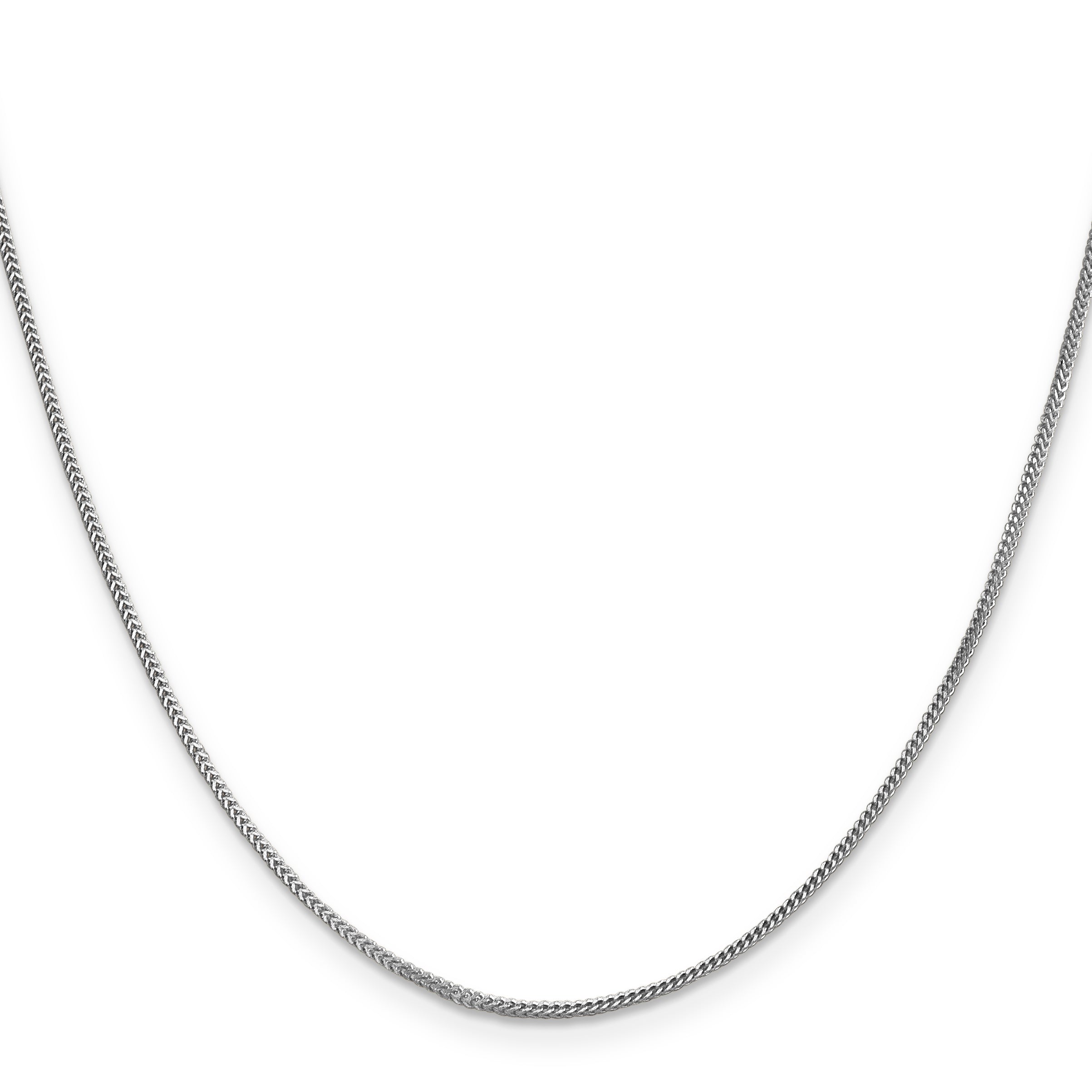 14K White Gold Solid Franco Chain Necklace 0.9mm Secondary image