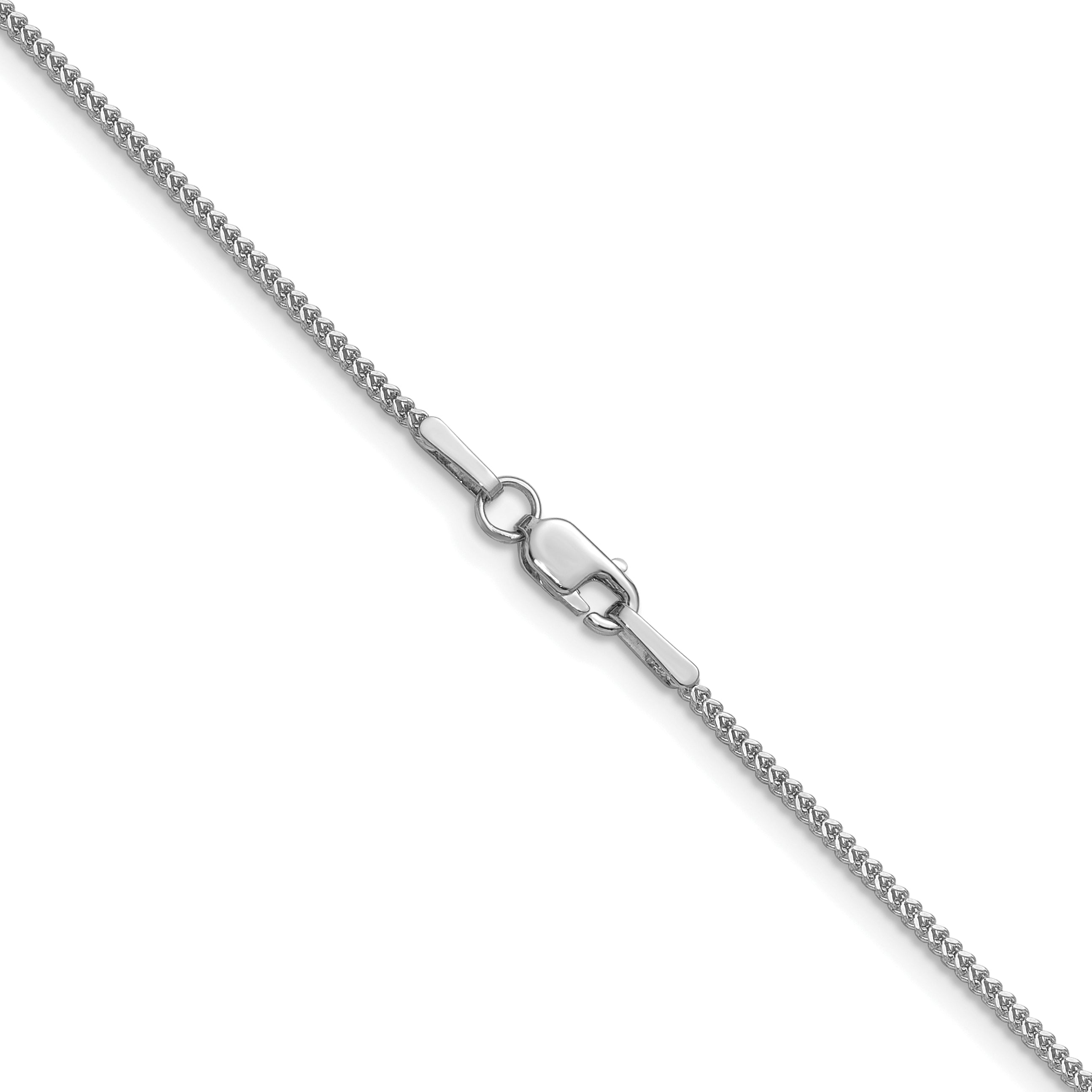 14K White Gold Solid Franco Chain Necklace 0.9mm