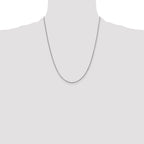 14K White Gold Solid Franco Chain Necklace 0.9mm - Sophia Jewelers