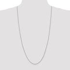 14K White Gold Solid Franco Chain Necklace 0.9mm - Sophia Jewelers