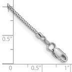 14K White Gold 8 inch .9mm Franco with Lobster Clasp Bracelet