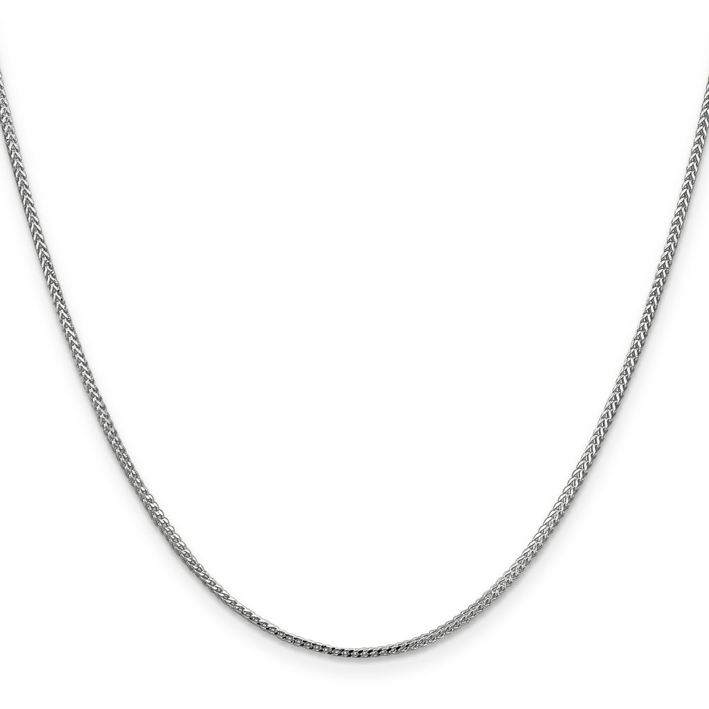 14K White Gold Solid Franco Chain Necklace 1mm