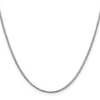 14K White Gold Solid Franco Chain Necklace 1mm
