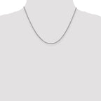 14K White Gold 18 inch 1mm Franco with Lobster Clasp Chain