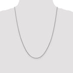 14K White Gold 24 inch 1mm Franco with Lobster Clasp Chain