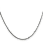 14K White Gold Solid Franco Chain Necklace 1.3mm