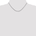 14K White Gold Solid Franco Chain Necklace 1.3mm