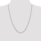 14K White Gold Solid Franco Chain Necklace 1.3mm, 7–24 Inch - Sophia Jewelers