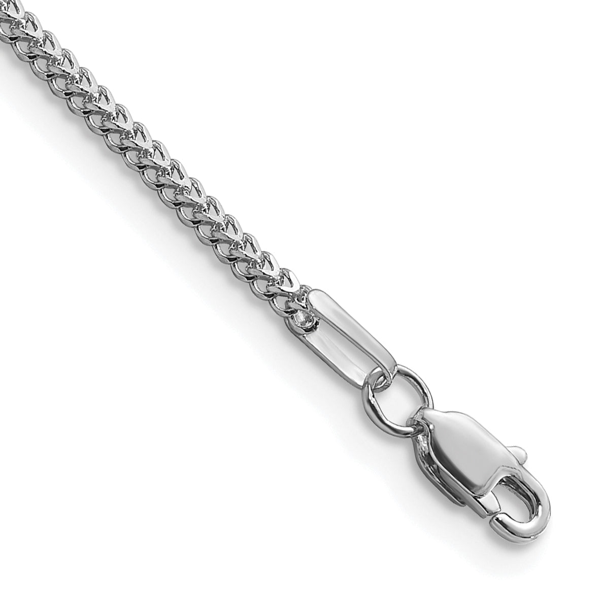 14K White Gold 7 inch 1.3mm Franco with Lobster Clasp Bracelet Main image