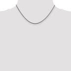 14K White Gold Solid Franco Chain Necklace 1.4mm