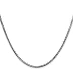 14K White Gold 30 inch 1.5mm Franco with Lobster Clasp Chain