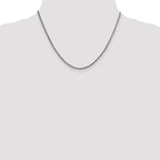 14K White Gold 18 inch 1.5mm Franco with Lobster Clasp Chain