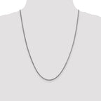 14K White Gold 24 inch 1.5mm Franco with Lobster Clasp Chain