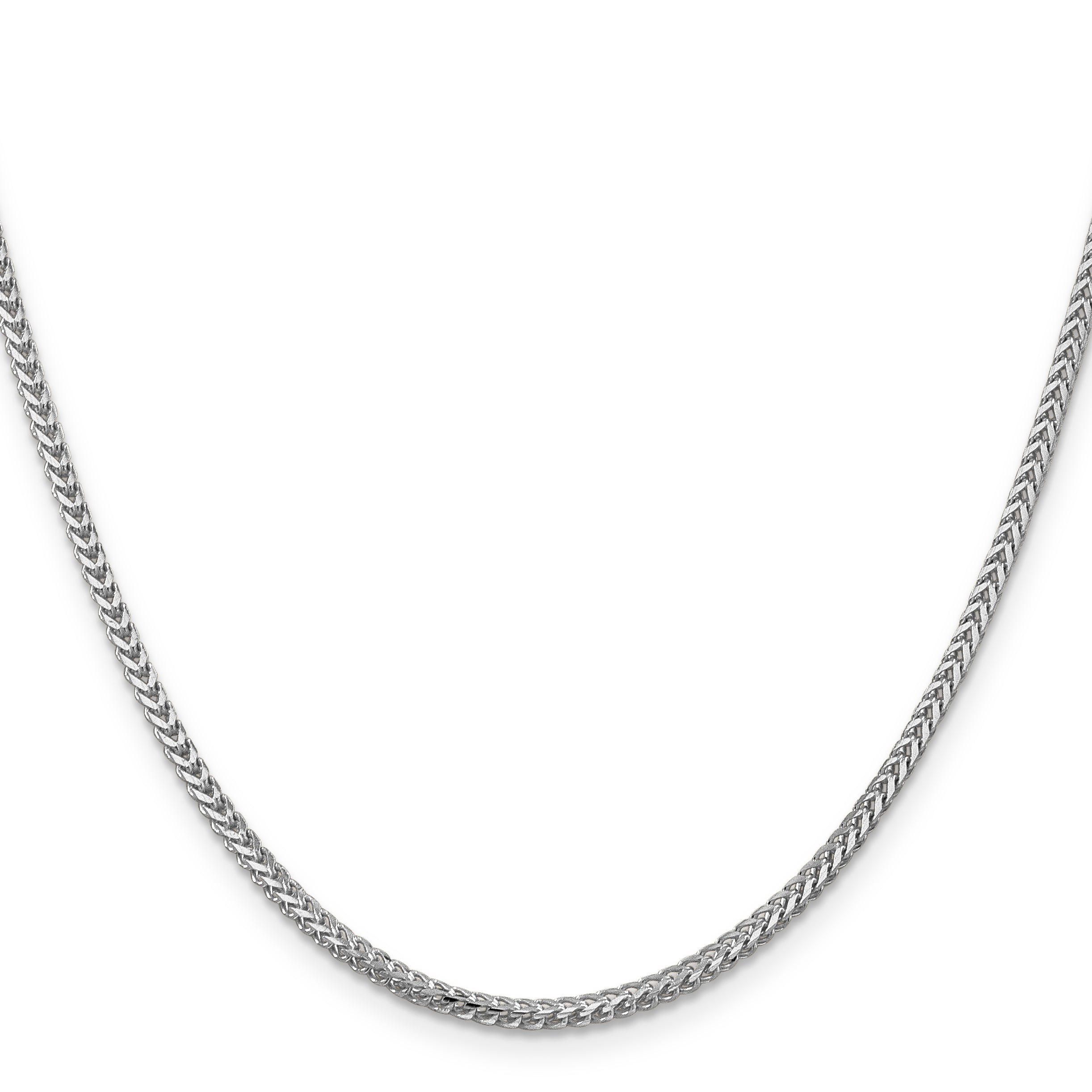14K White Gold Solid Franco Chain Necklace 2mm Main image