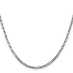 14K White Gold Solid Franco Chain Necklace 2mm