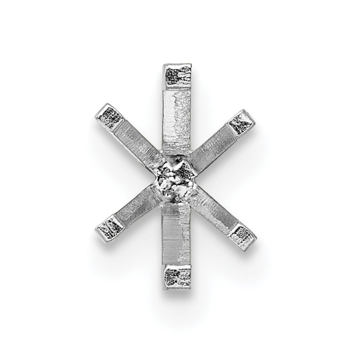 14kw Oval 6-Prong w/ Peg 1.00ct. Setting