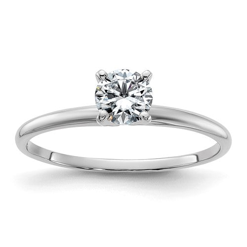 Lab-Grown Diamond Solitaire Engagement Ring in 14K White Gold (1/2 ct., VS/SI+ G+), Size 7 - Sophia Jewelers