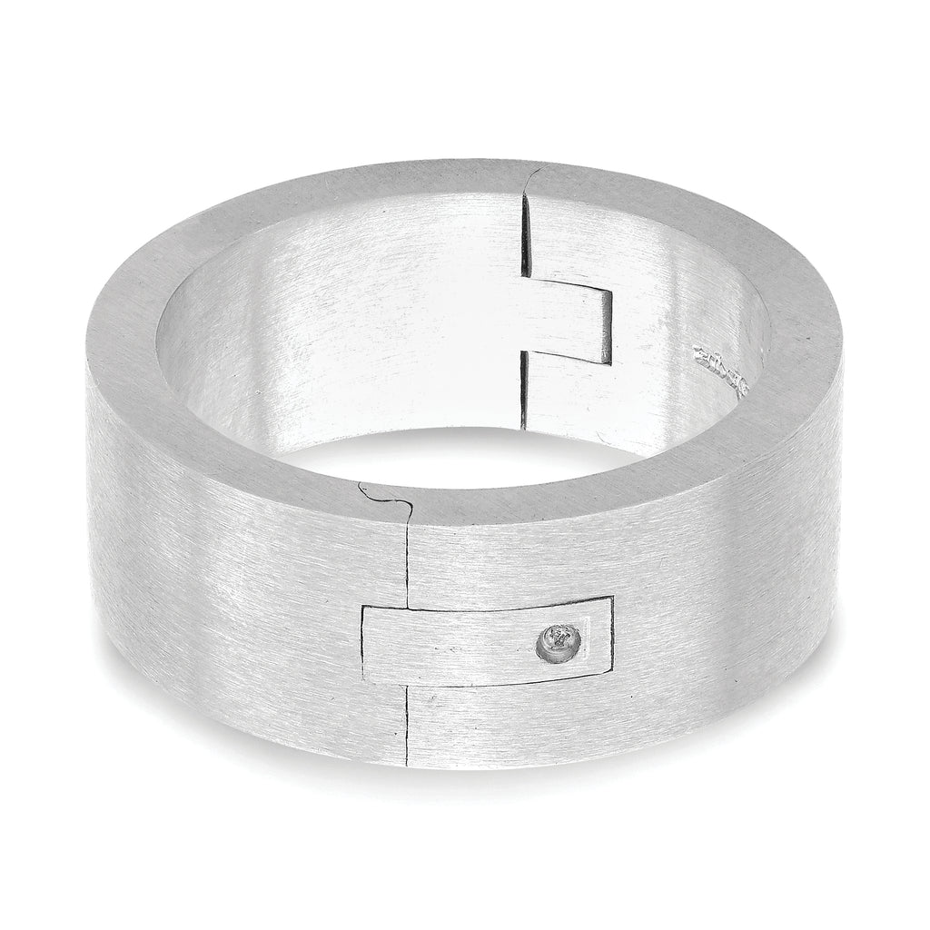 14k White Gold 8mm CLIQ Hinged Shank
