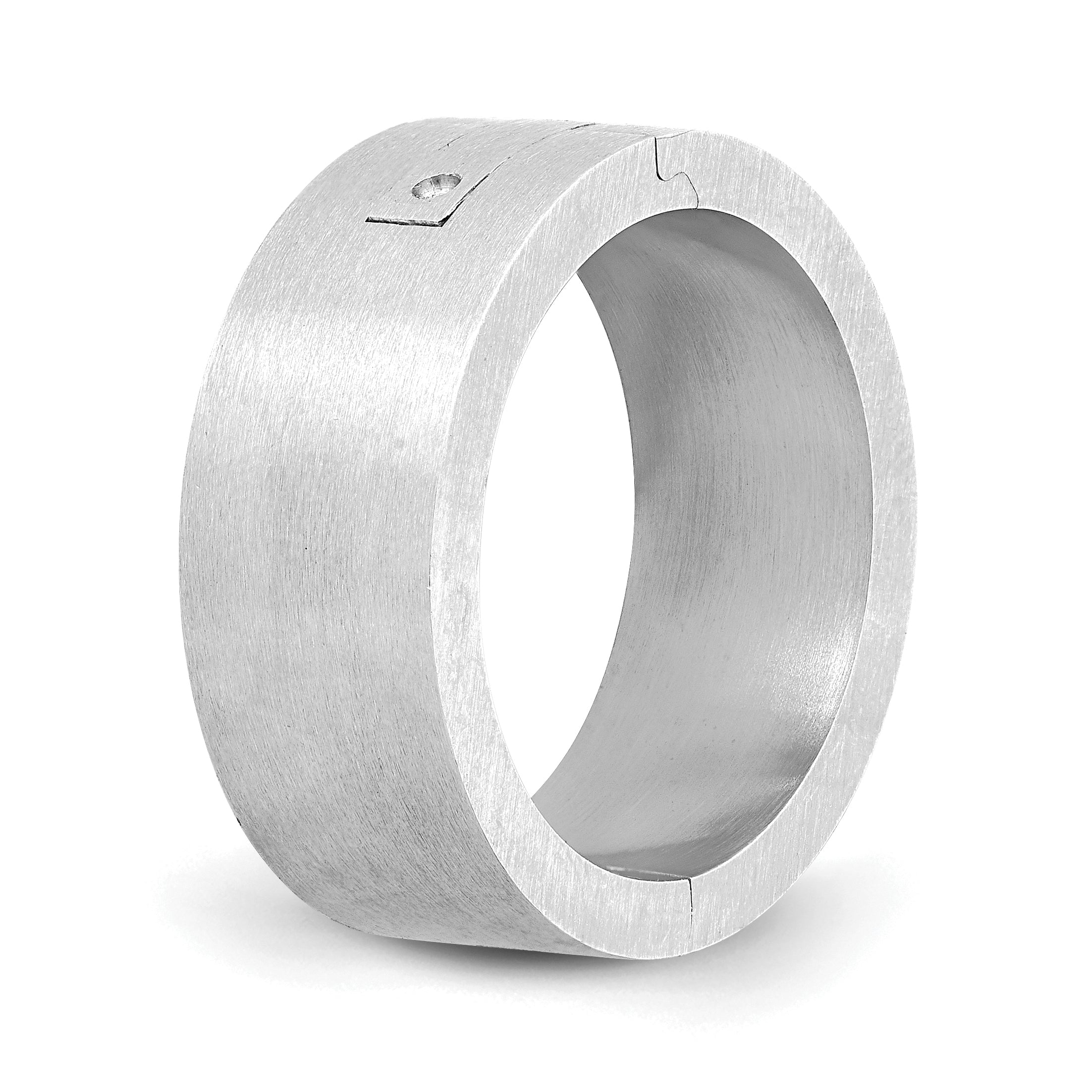 14k White Gold 8mm CLIQ Hinged Shank Size 9.5