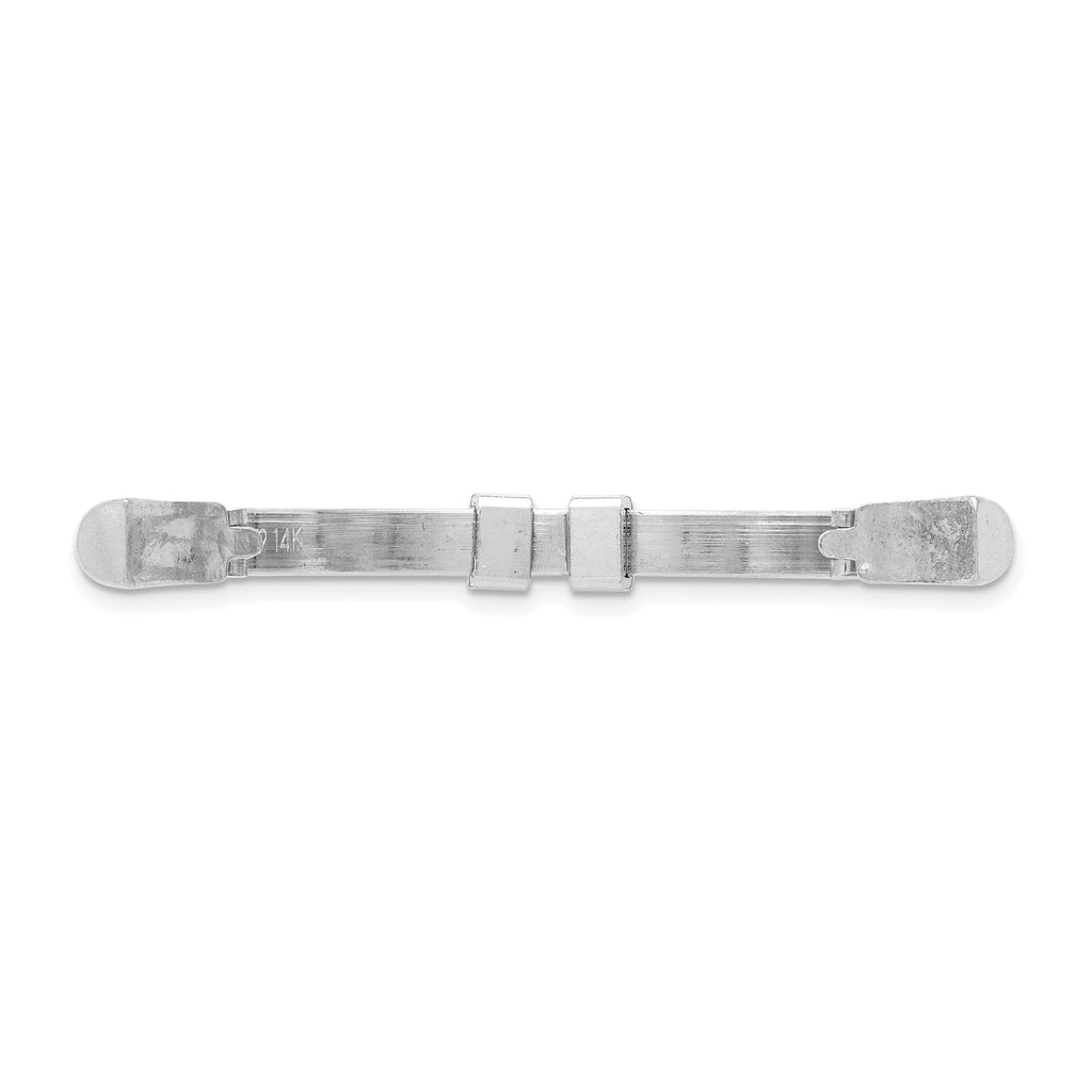 14k White Gold 2.6mm Finger Size 5-7 Adjusto Shank